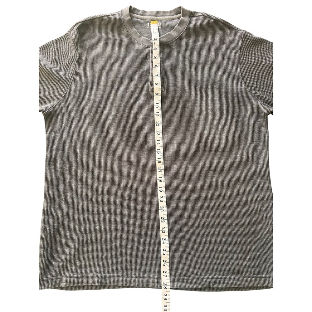 Izod Mens Waffle Knit Henley Shirt 2 Pack Navy Blue Gray XL Long Sleeve - Picture 7 of 16